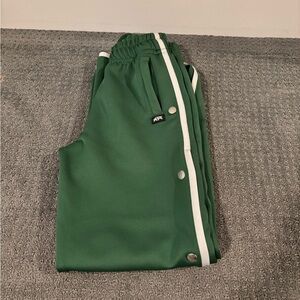 Kids Green Side-Stripe Snap Track Pants - Brand: Tiger Friday